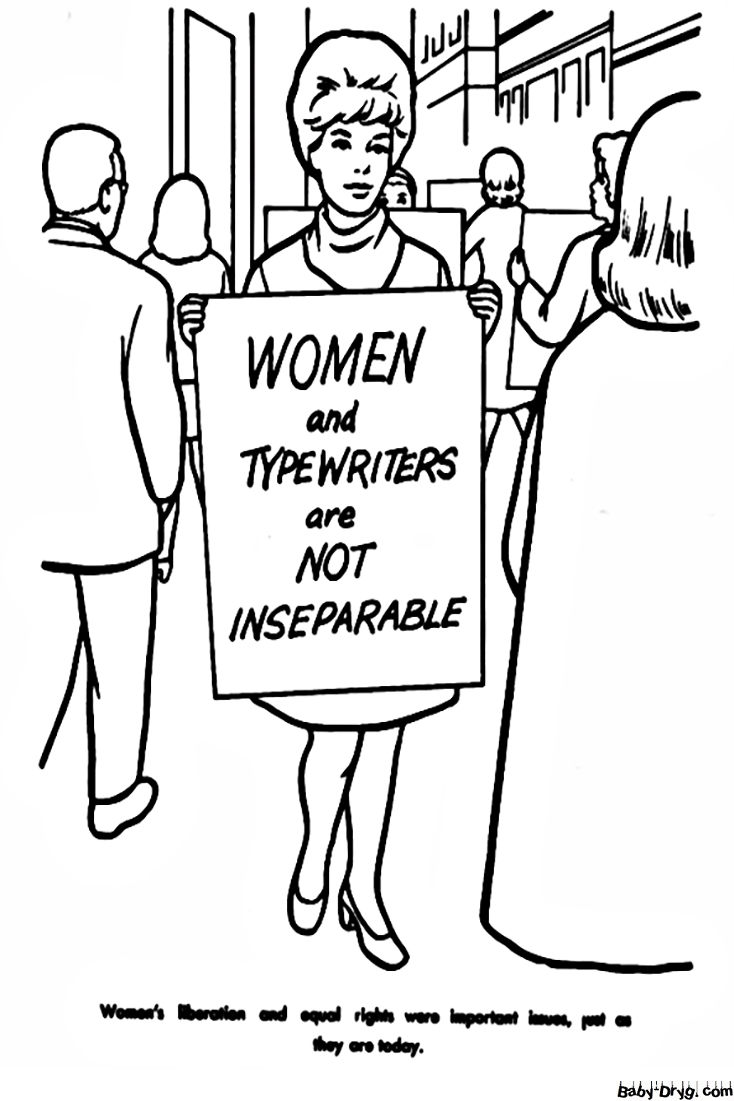 Women’s Right Coloring Page | Coloring Women's Day