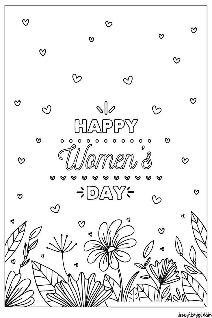 Womens Day Coloring Book | Coloring Women's Day