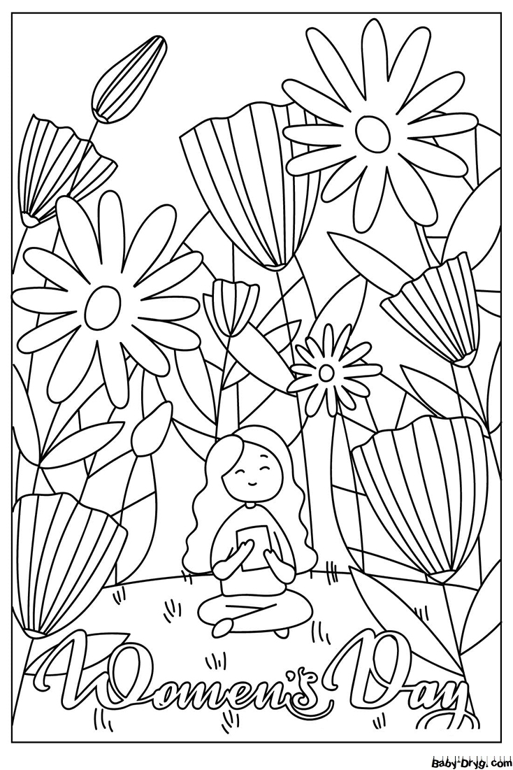 Womens Day Coloring Page | Coloring Women's Day