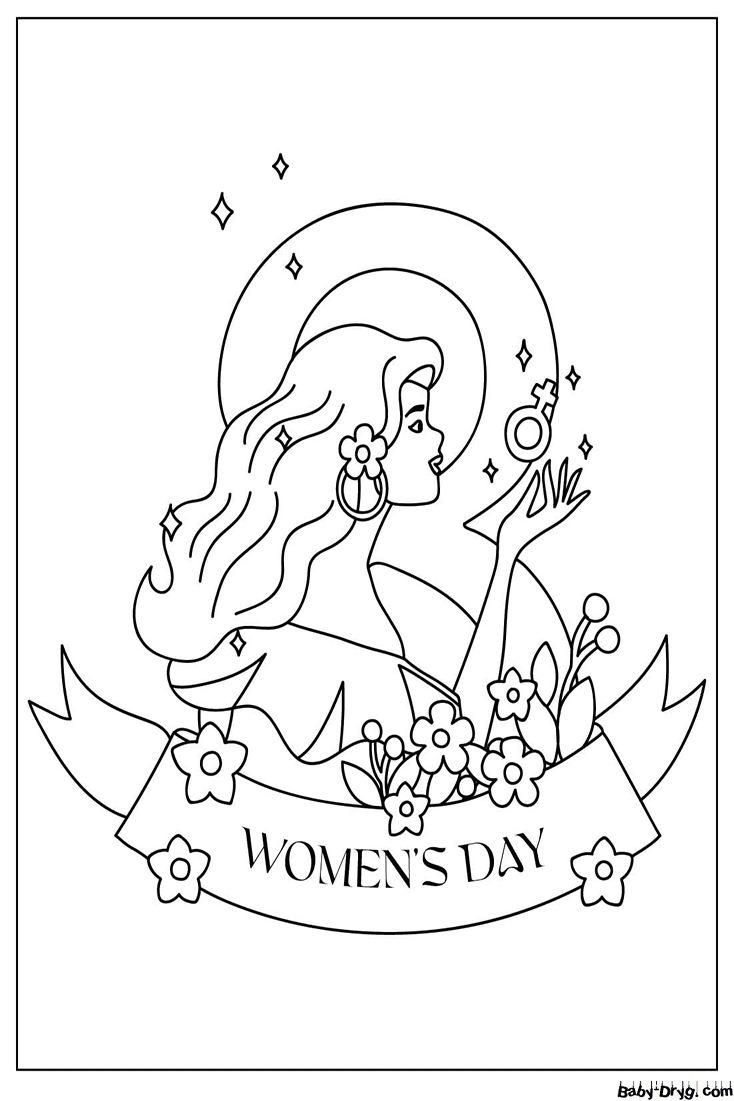 Women's Day Coloring Page Free | Coloring Women's Day
