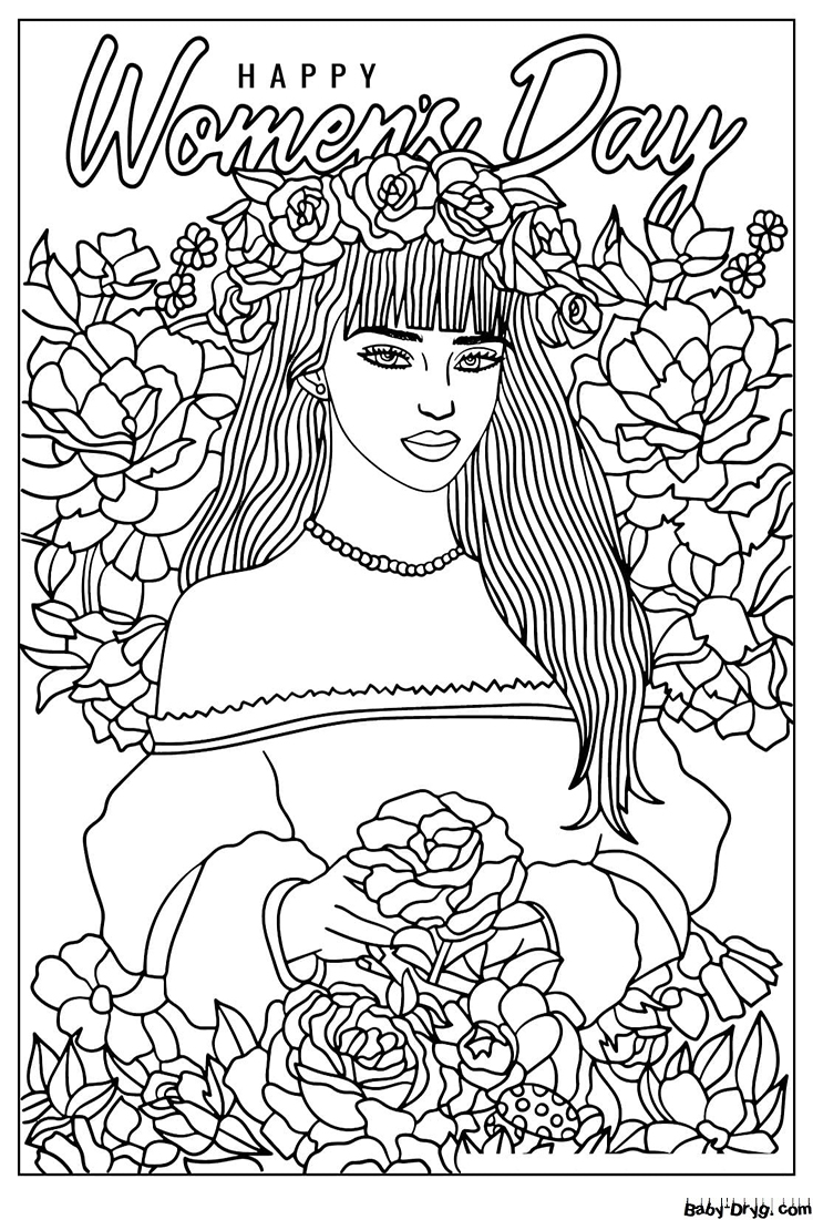 Womens Day Coloring Page Free Printable | Coloring Women's Day