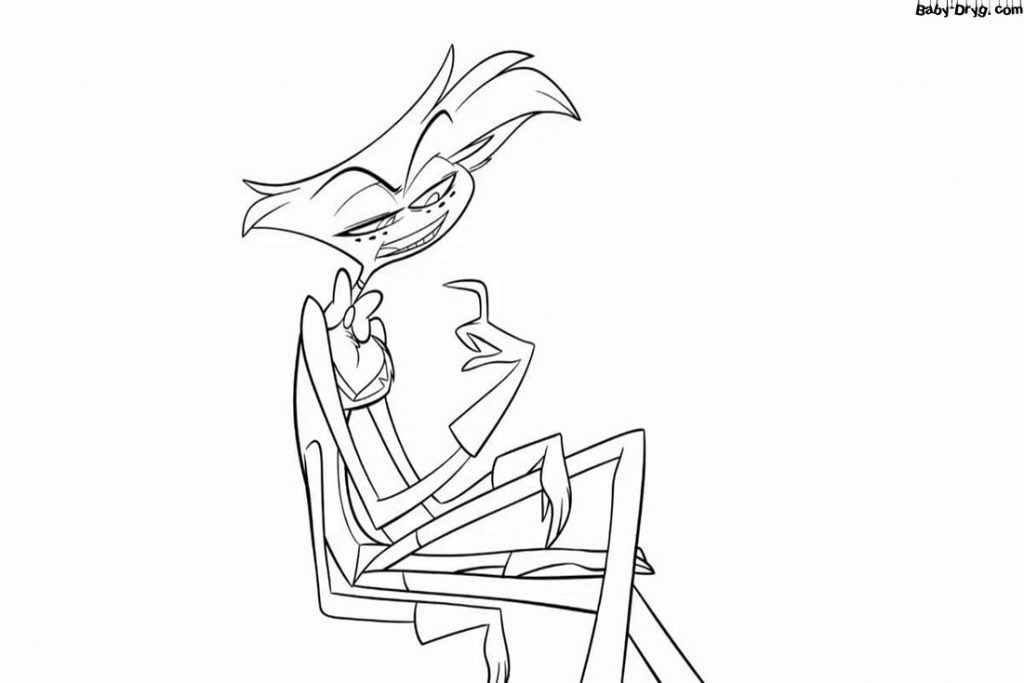 Angel Dust Coloring Page | Coloring Hazbin Hotel