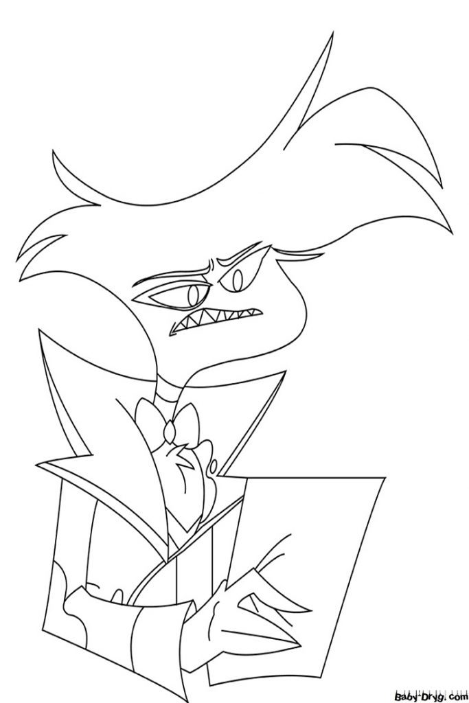 Angel Dust in Hazbin Hotel Coloring Page | Coloring Hazbin Hotel