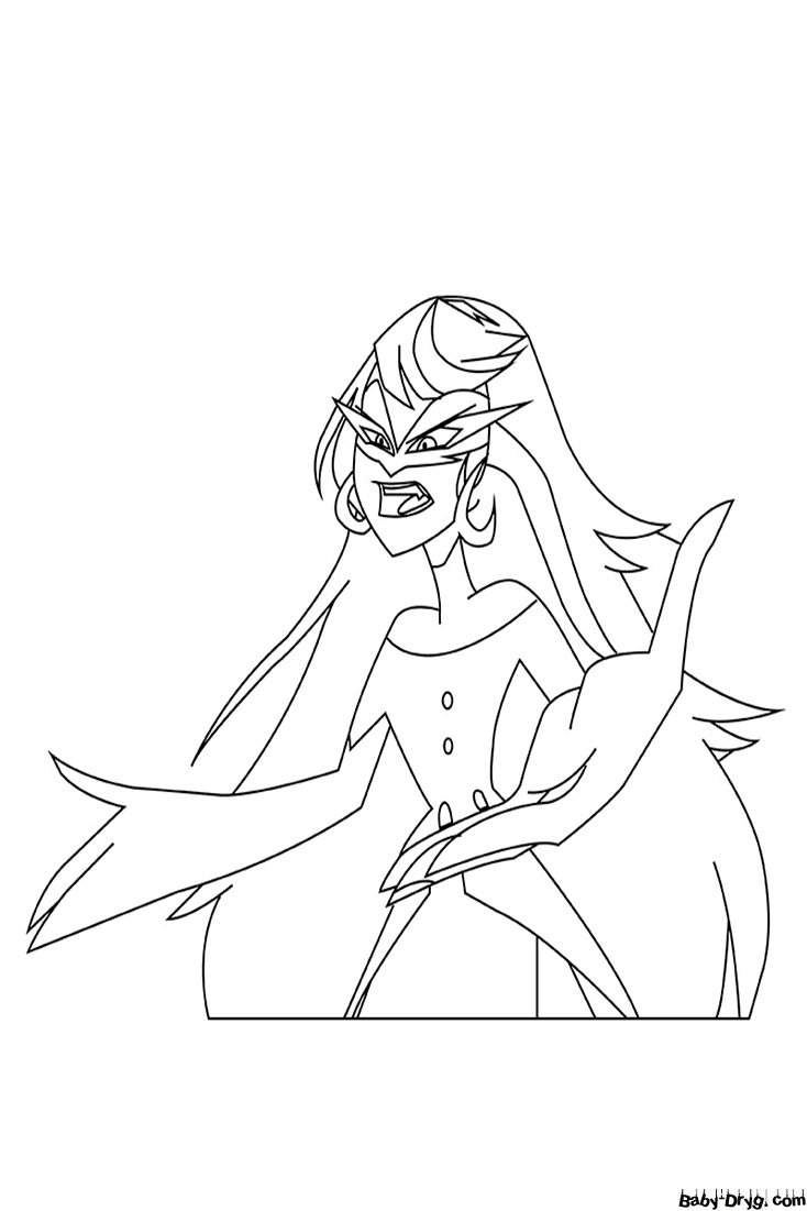 Angry Lilith in Hazbin Hotel Coloring Page | Coloring Hazbin Hotel