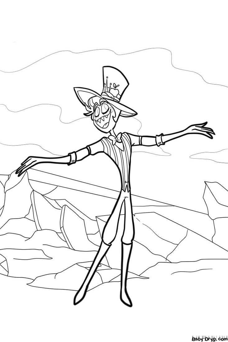 Character from Hotel Hazbin Coloring Page | Coloring Hazbin Hotel