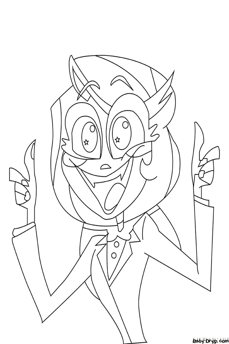 Charlie from the Hazbin Hotel Coloring Page | Coloring Hazbin Hotel