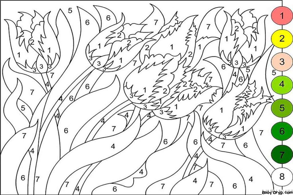 Color by Number | Color by Number Coloring Pages