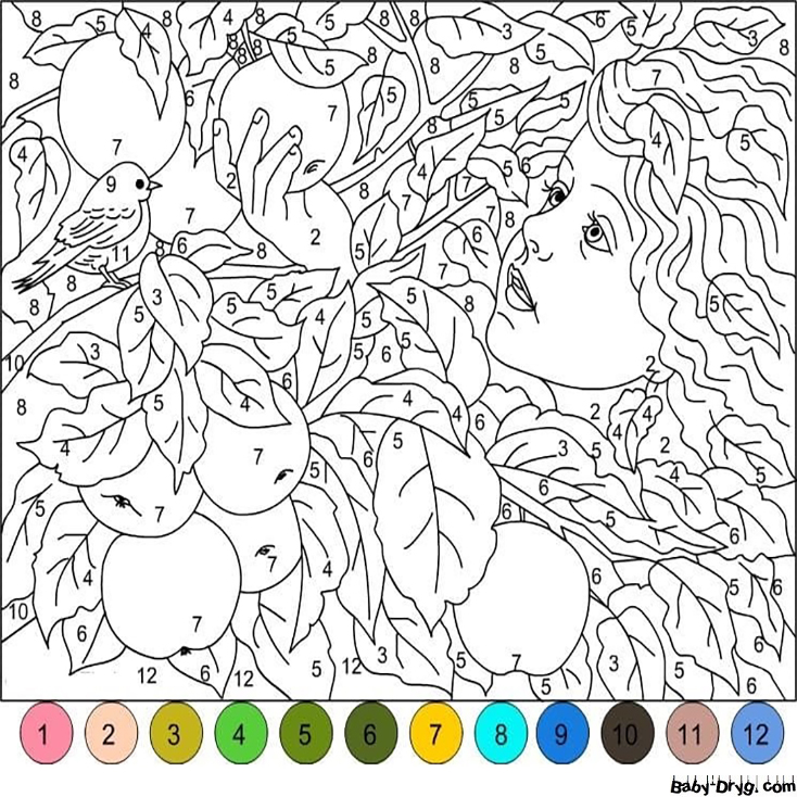 Color by Number for Adult | Color by Number Coloring Pages