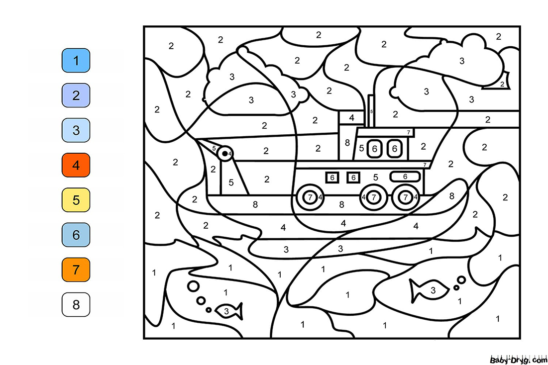 Color by Number for Boys | Color by Number Coloring Pages