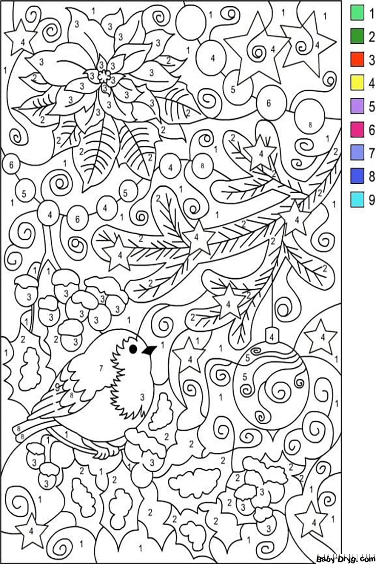 Color by Numbers for Adult | Color by Number Coloring Pages