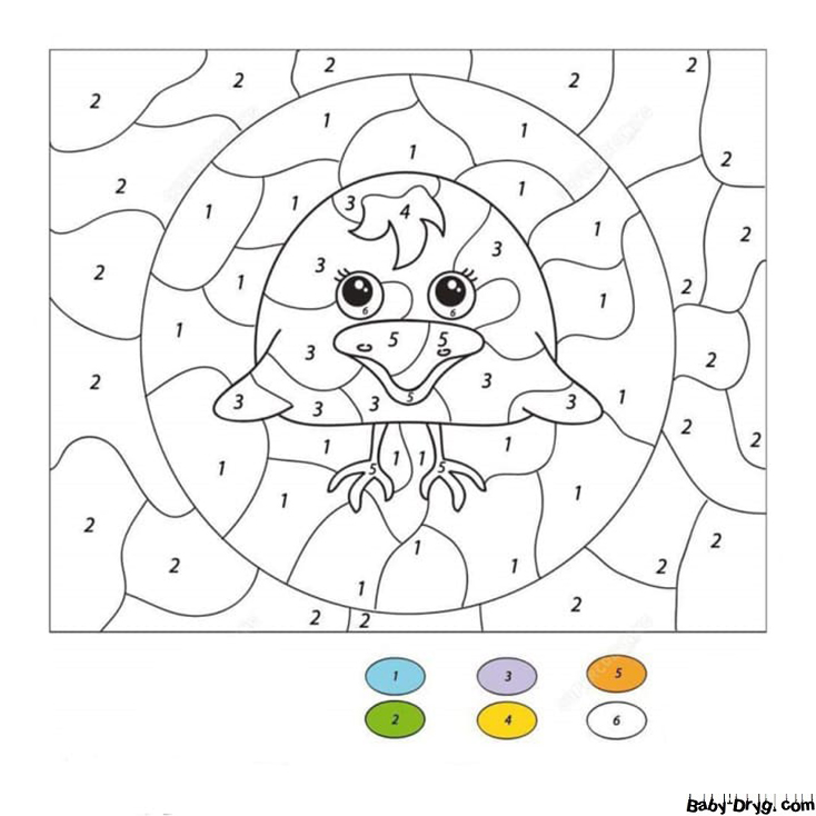 Coloring Page Birdie | Color by Number Coloring Pages
