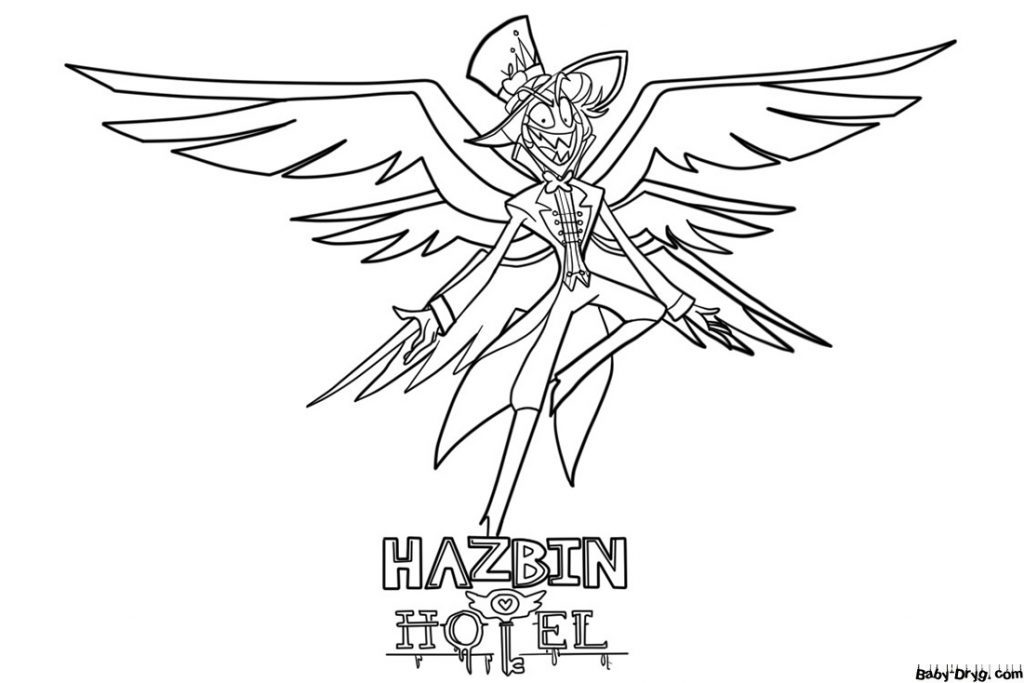 Coloring Page Hazbin Hotel | Coloring Hazbin Hotel