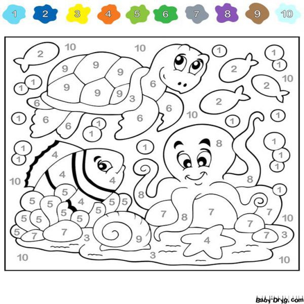 Coloring Page Bird | Color by Number Coloring Pages