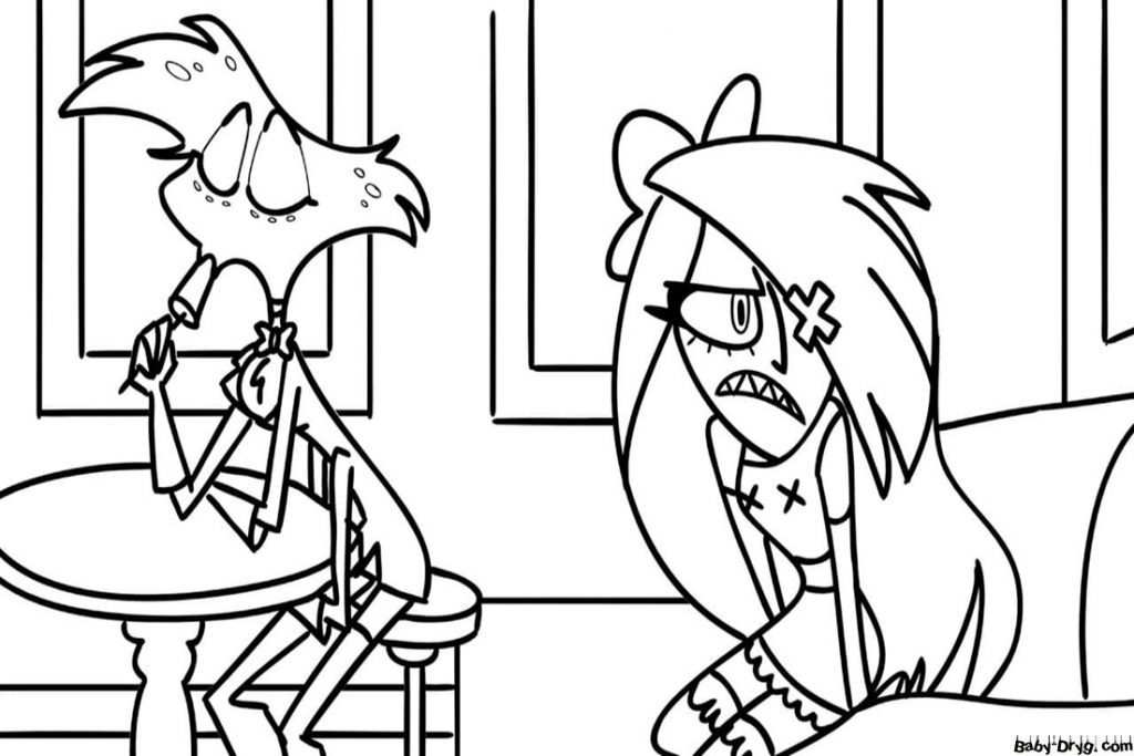 Hotel Hazbin is a funny picture | Coloring Hazbin Hotel