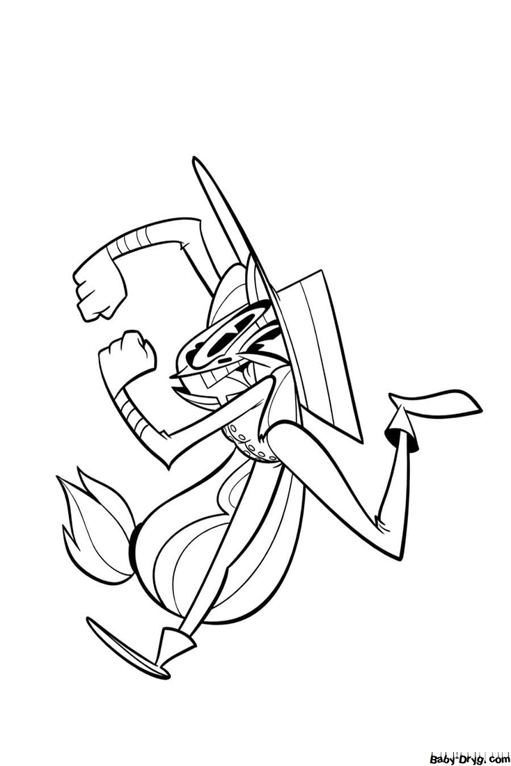 I'm very fast Coloring Page | Coloring Hazbin Hotel
