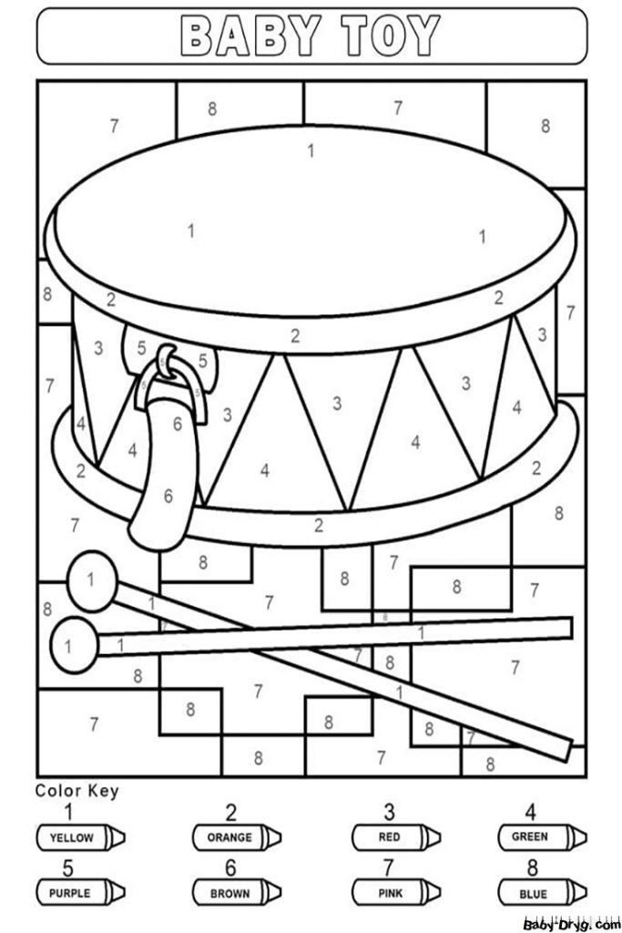 Раскраска Игрушка для малышей в детском саду | Раскраски по номерам