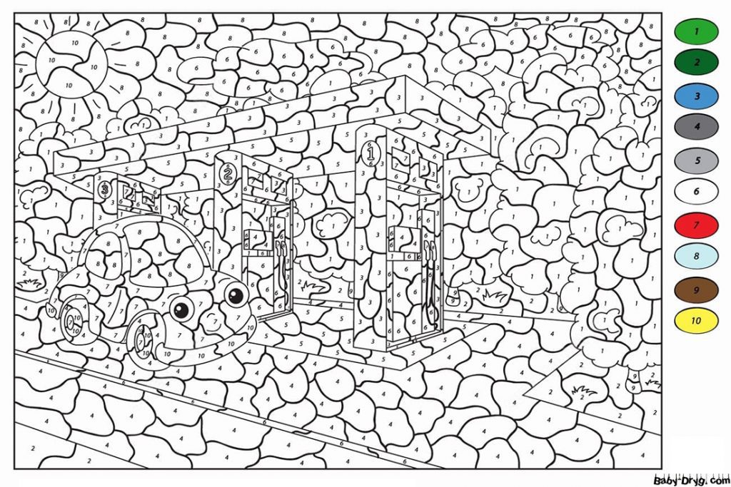 Раскраска по номерам Машина | Раскраски по номерам