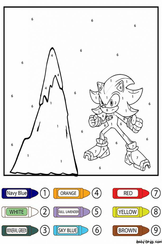 Раскраска Соник с Хиллом | Раскраски по номерам