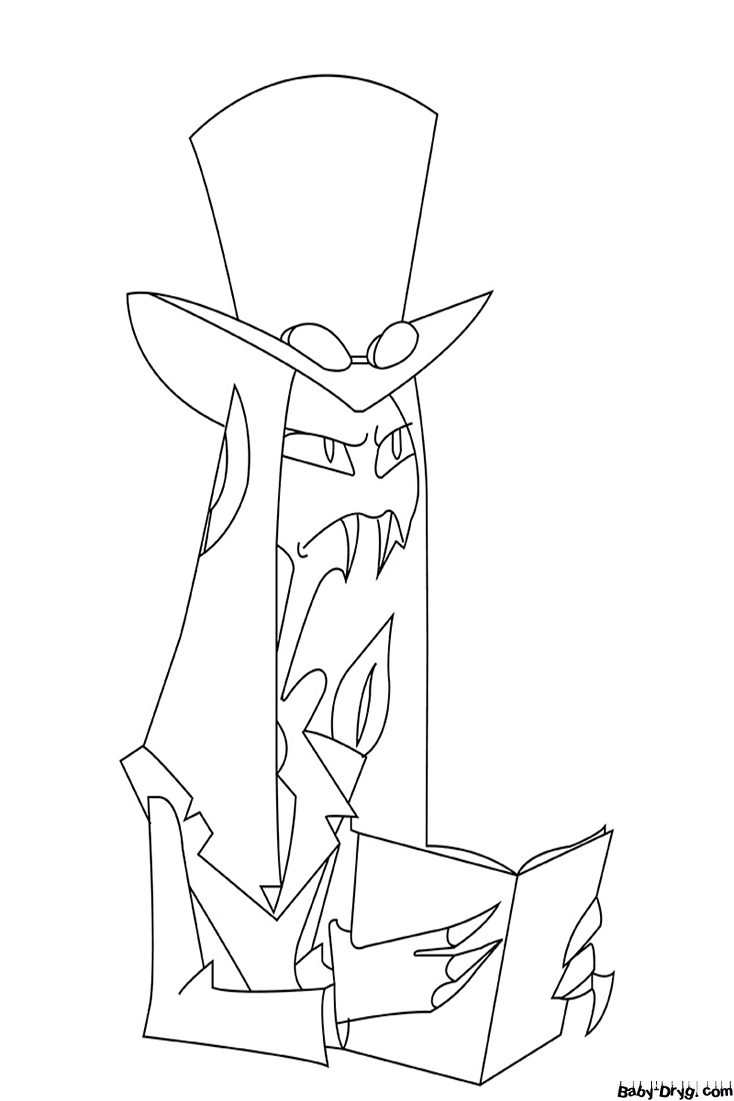 Sir Pentious Coloring Page | Coloring Hazbin Hotel