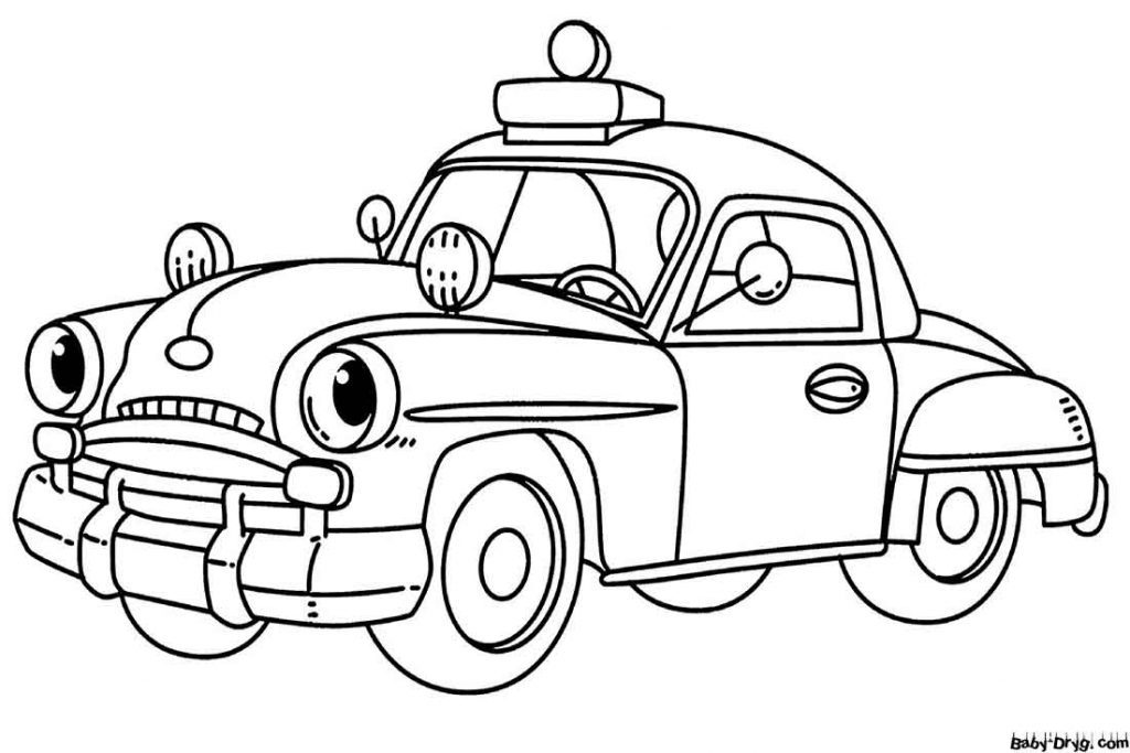 A rarity police car Coloring Page | Coloring Police Cars