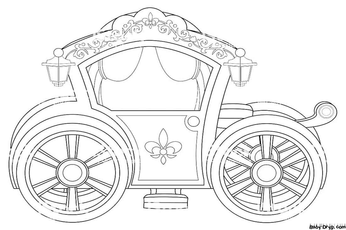 Amazing Carriage Coloring Page | Coloring Carriages
