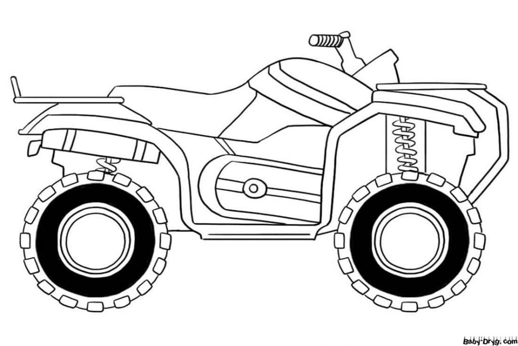 ATV Coloring Page for free | Coloring ATV (Quad bike)
