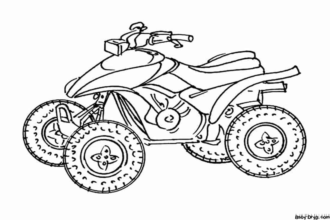 ATV for boys print out Coloring Page | Coloring ATV (Quad bike)