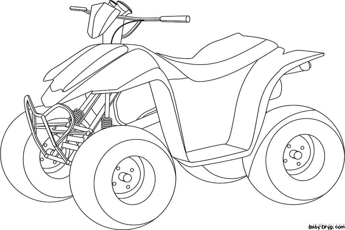 ATV for Kids Coloring Page | Coloring ATV (Quad bike)