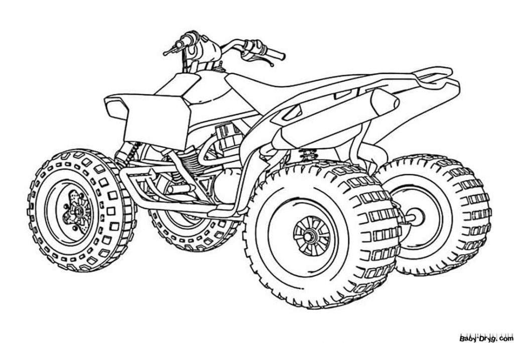 ATV for offroad riding Coloring Page | Coloring ATV (Quad bike)