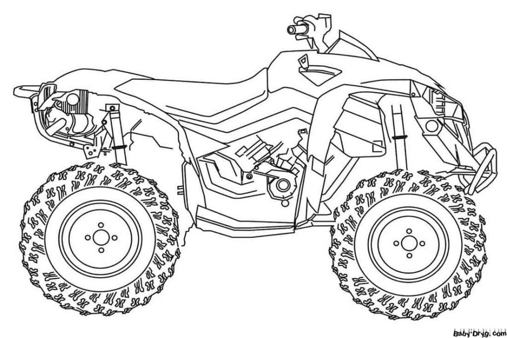 ATV Free Printable Coloring Page | Coloring ATV (Quad bike)