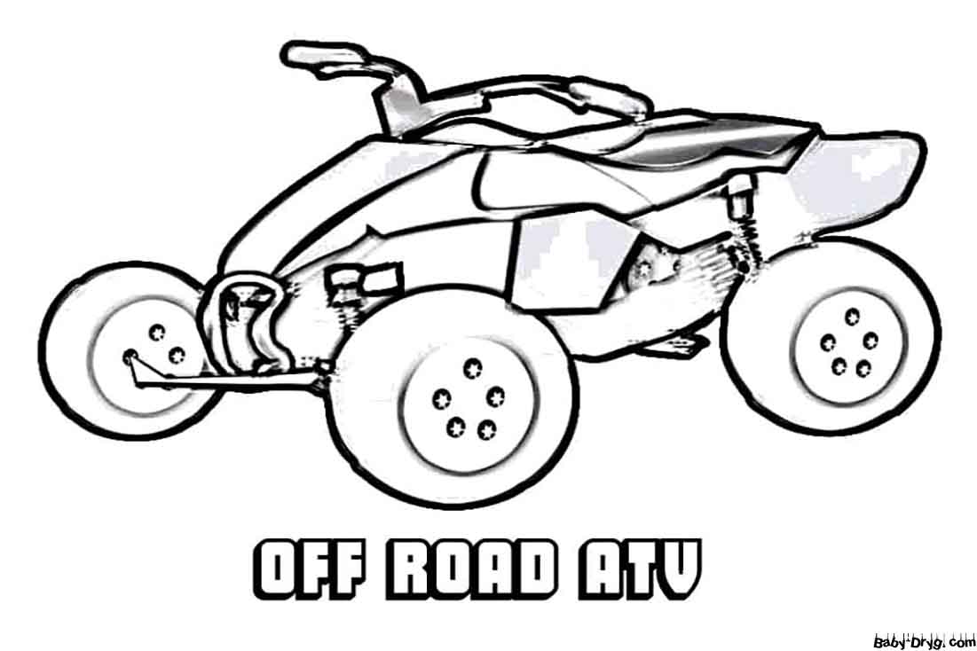 ATV Off Road Coloring Page | Coloring ATV (Quad bike)