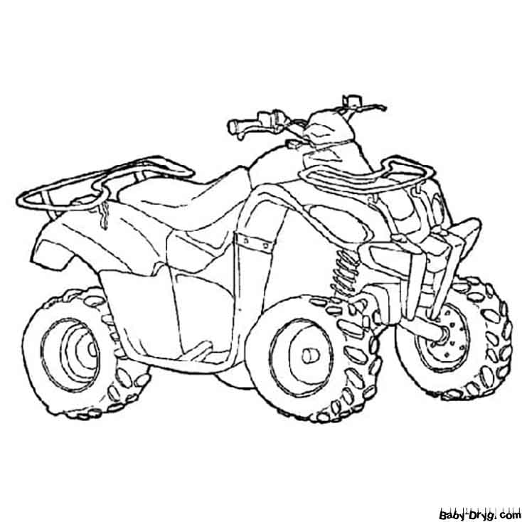 ATV Off road Vehicle Coloring Page | Coloring ATV (Quad bike)