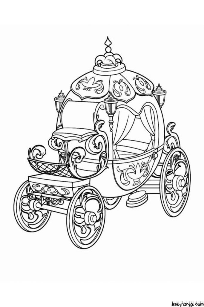 Awesome Carriage Coloring Page | Coloring Carriages