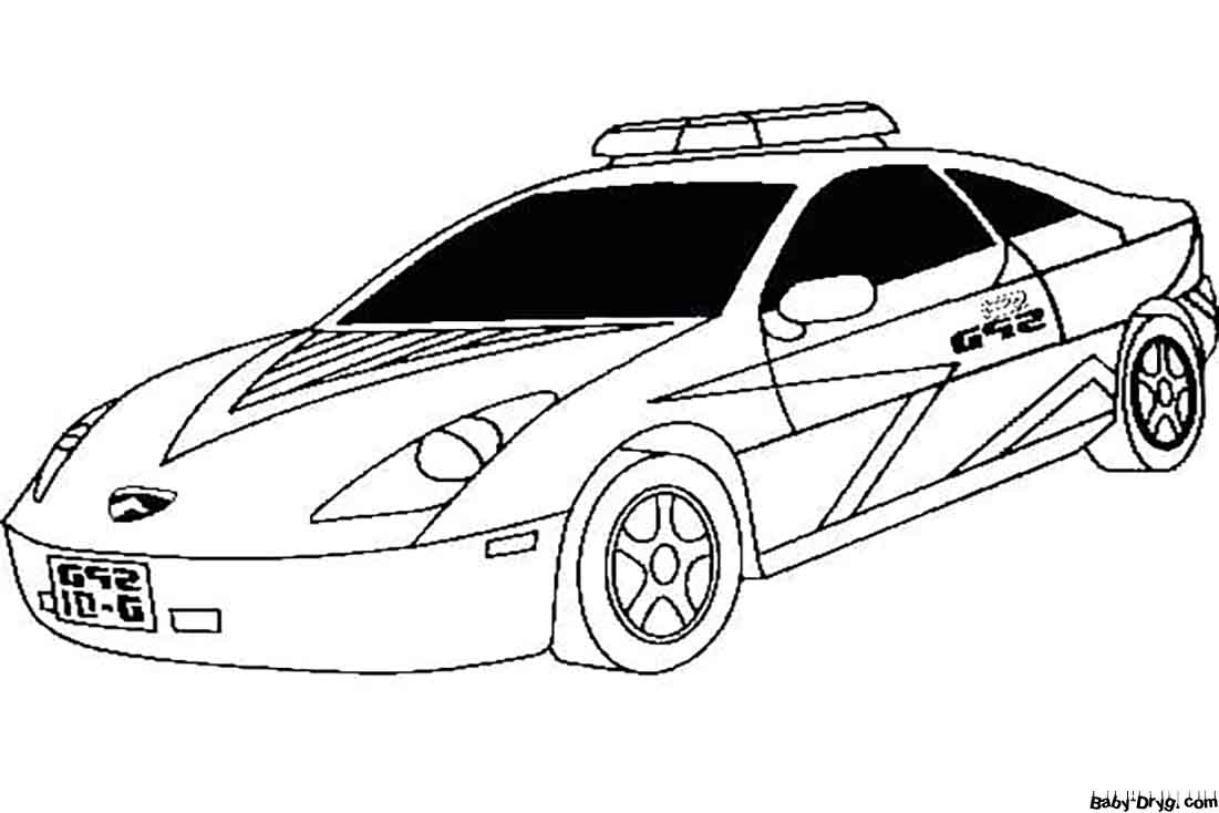 Awesome Police Car Coloring Page | Coloring Police Cars