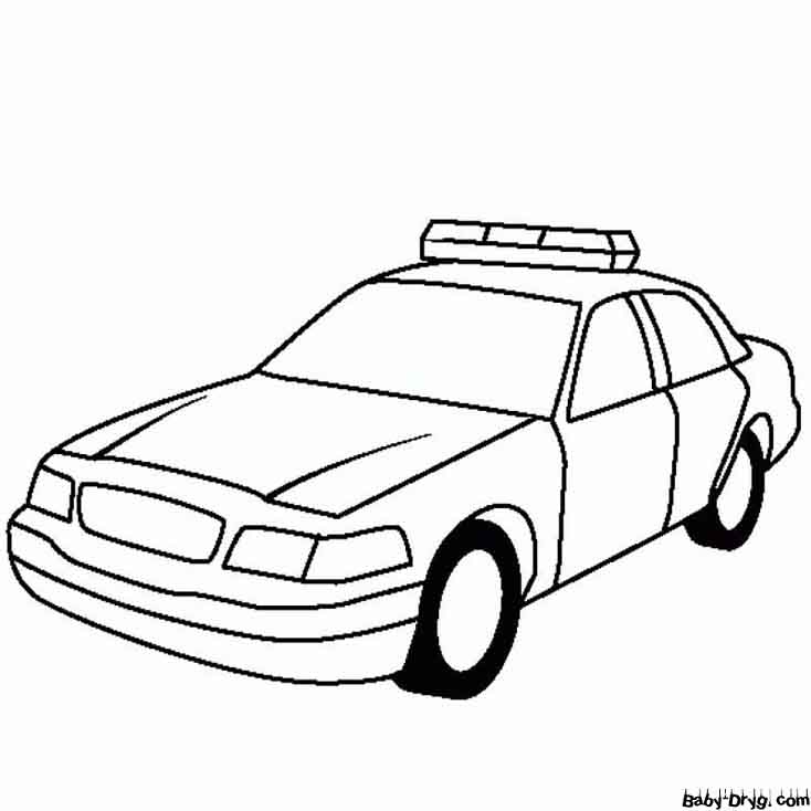 Basic Police Car Coloring Page | Coloring Police Cars