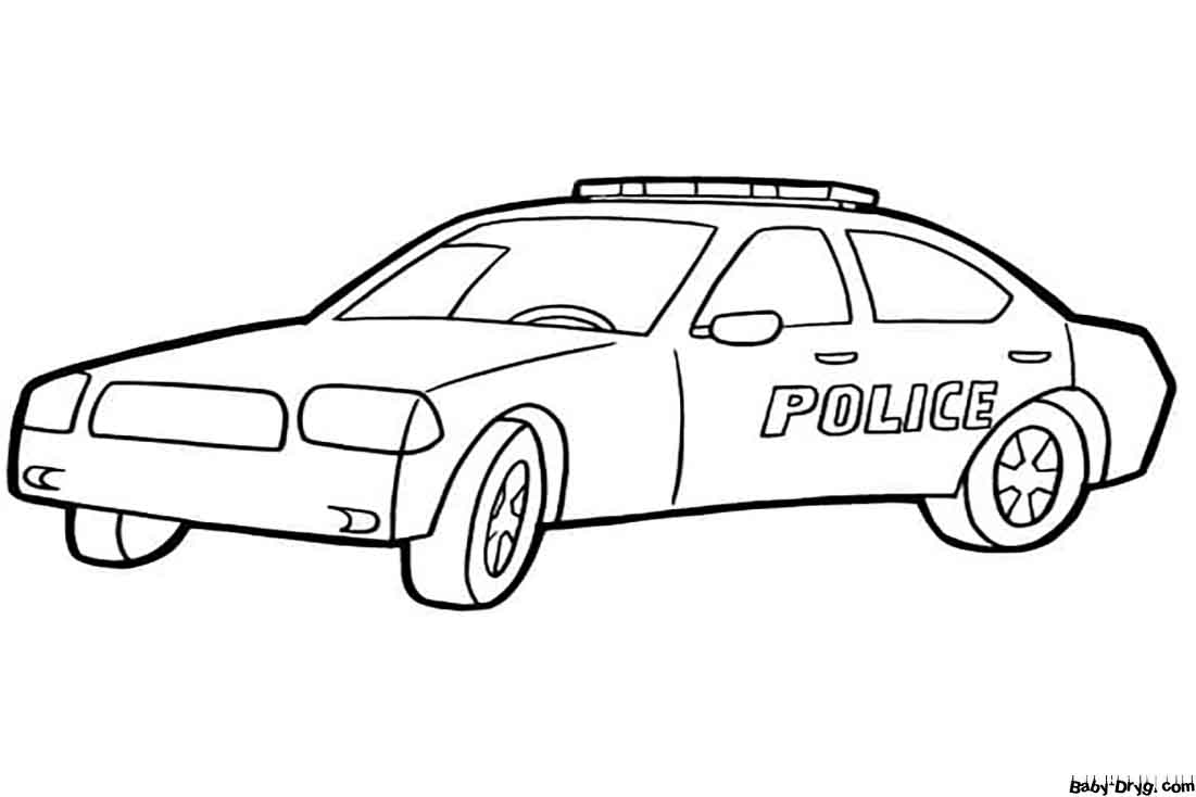 Бесплатная раскраска Полицейская машина | Раскраски Полицейские машины