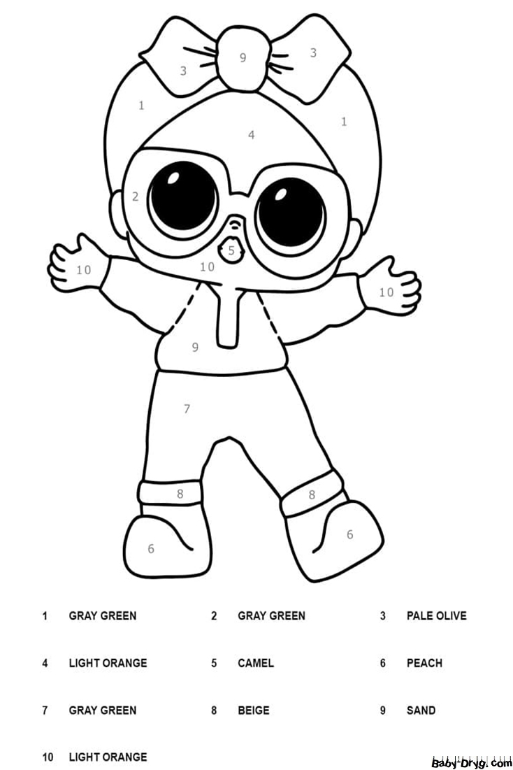 Boy LOL Surprise Color by Number | Color by Number Coloring Pages