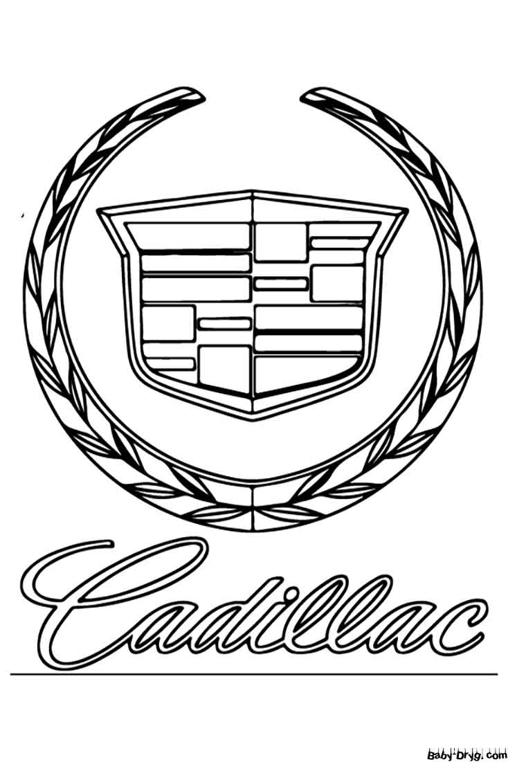 Cadillac Car Logo Coloring Page | Coloring Car Logo