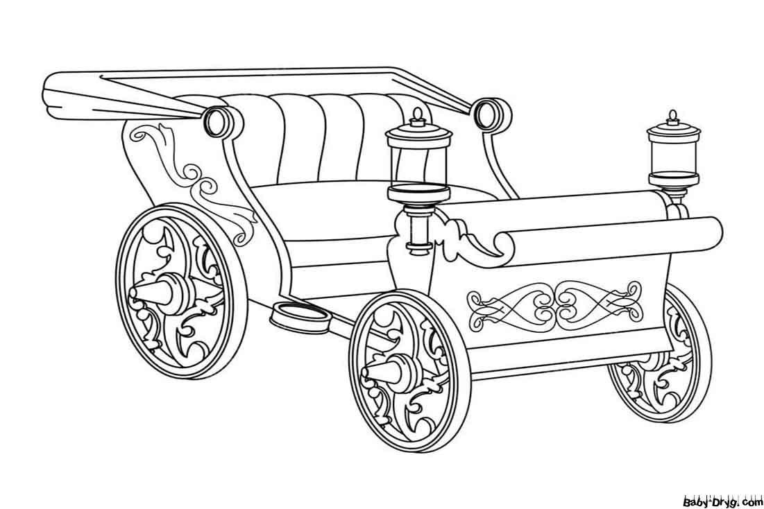 Carriage Cinderella Coloring Page | Coloring Carriages