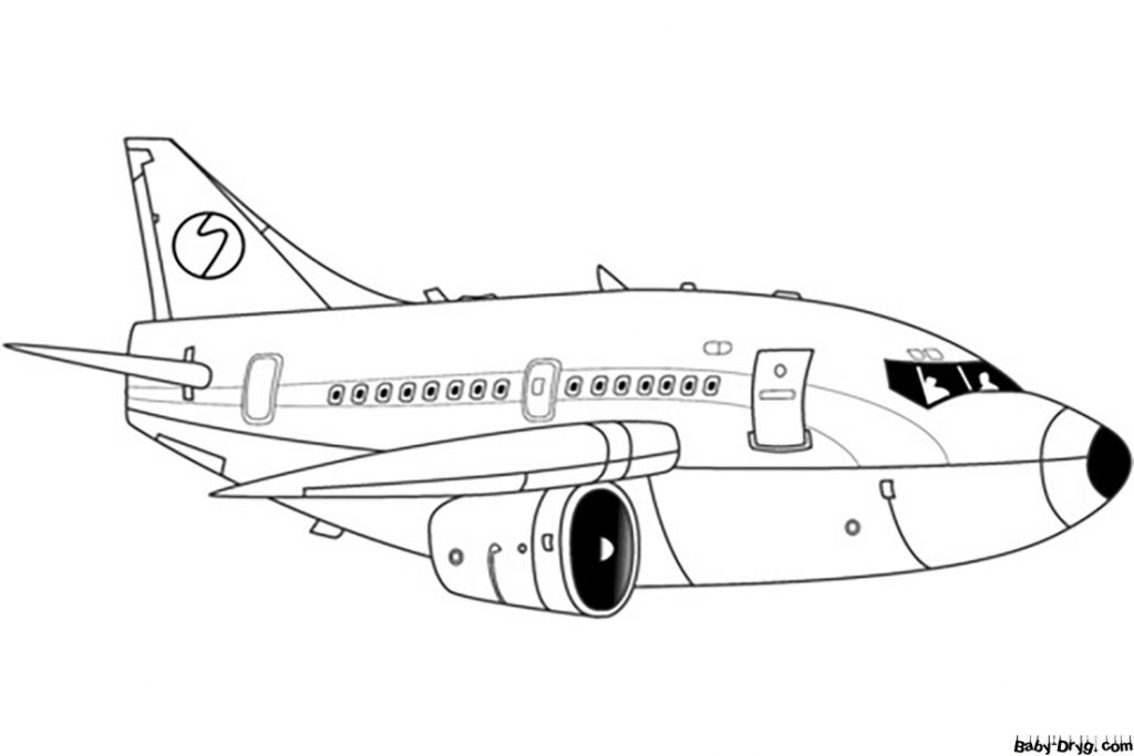Cartoon Airplane Coloring Page | Coloring Airplane