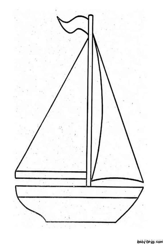Children's sailboat printout Coloring Page | Coloring Sailboats