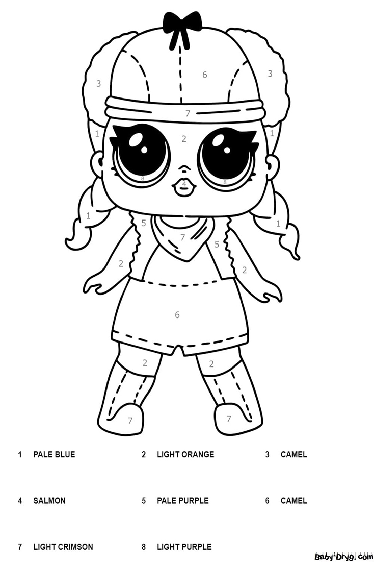 Coloring Page for kids LOL | Color by Number Coloring Pages