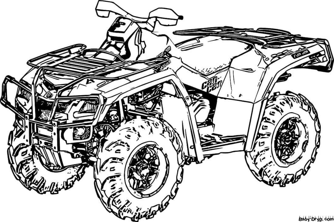 Cool ATV Coloring Page | Coloring ATV (Quad bike)