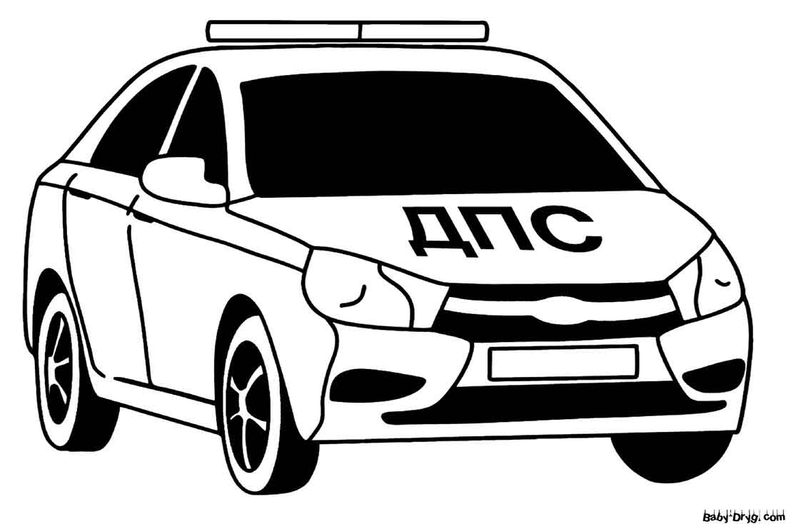 DPS police car Coloring Page | Coloring Police Cars