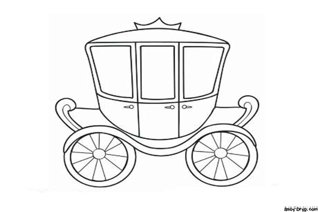 Easy Carriage Coloring Page | Coloring Carriages