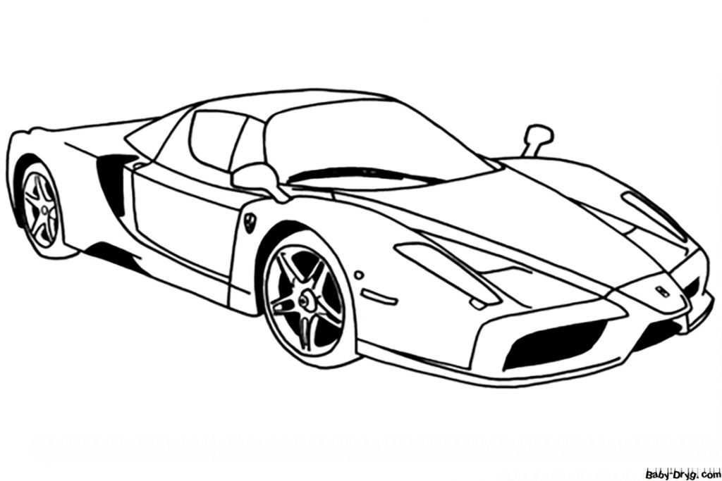 Enzo Ferrari Coloring Page | Coloring Ferrari