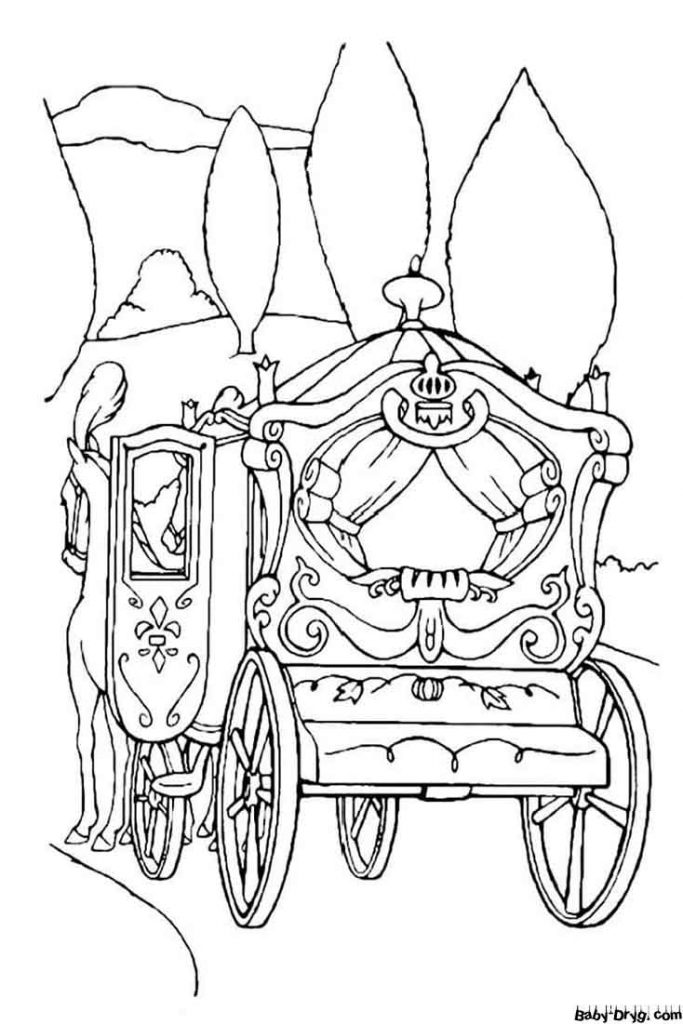 Fairy Tale Carriage Coloring Page | Coloring Carriages
