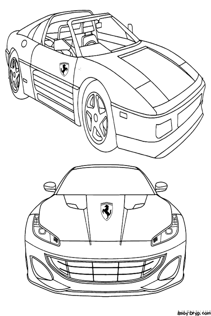 Ferrari Enzo Printable Coloring Page | Coloring Ferrari