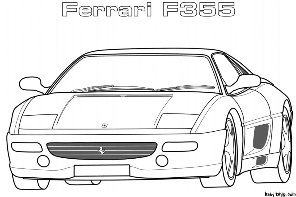 Ferrari F355 Coloring Page | Coloring Ferrari