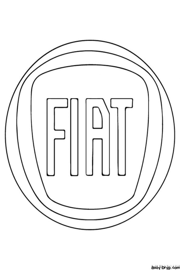 Fiat Car Logo Coloring Page | Coloring Car Logo